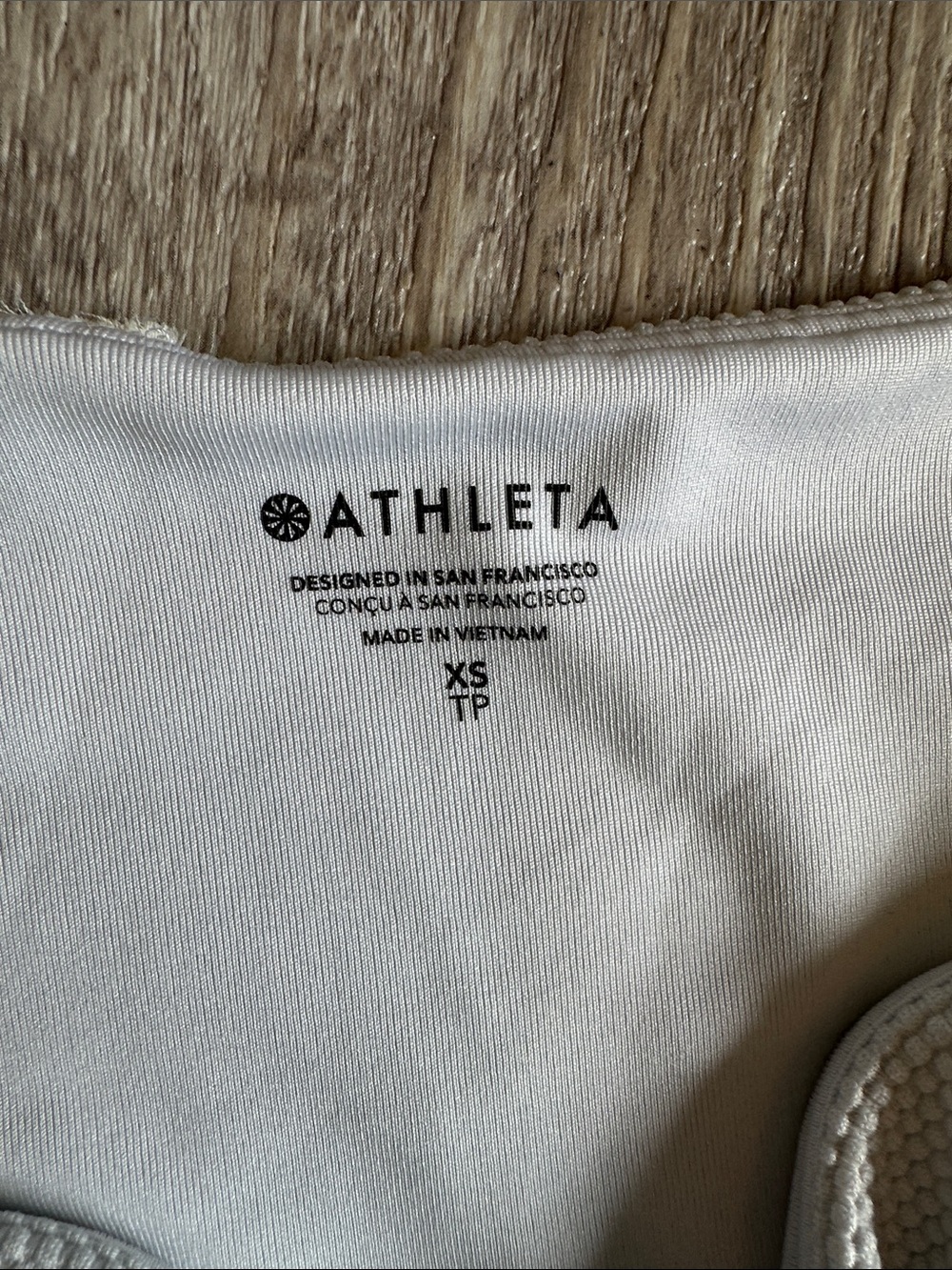 Athleta White Textured Bikini Bottom XS - Picture 3 of 3